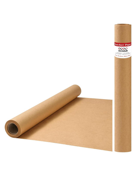 Rollo de papel de carnicero marrón XKDOUS 44.96 cm x 10.06 m