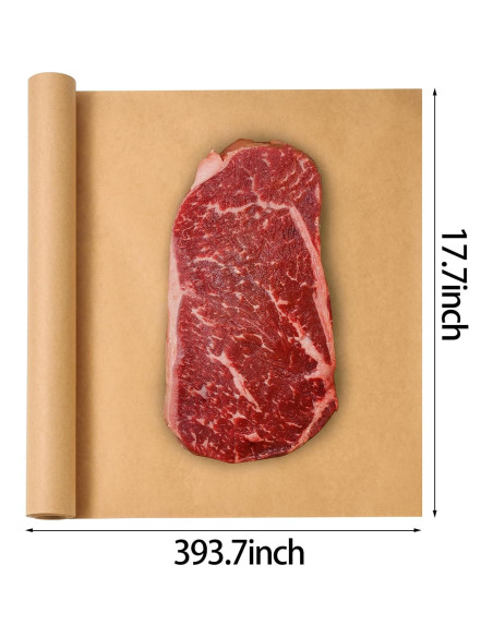 Rollo de papel de carnicero marrón XKDOUS 44.96 cm x 10.06 m