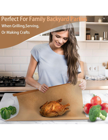 Rollo de papel de carnicero marrón XKDOUS 44.96 cm x 10.06 m