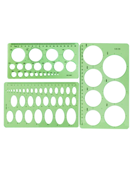 Plantillas de Dibujo ZTEOFO - 3 Piezas de Círculo y Elipse Plantillas de Dibujo ZTEOFO - 3 Piezas de Círculo y Elipse