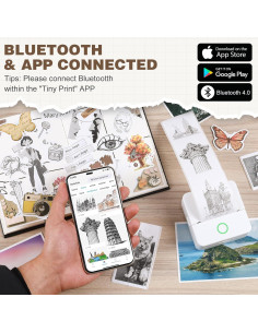 Impresora Térmica Sin Tinta Cudinham MPWhite Portátil 5.1cm 2