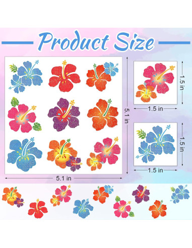 Kit de Tatuajes Temporales de Flores Kathfly - 180 Pcs