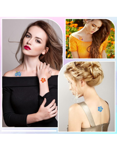 Kit de Tatuajes Temporales de Flores Kathfly - 180 Pcs