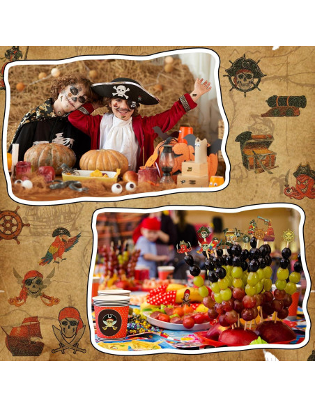 240 Tatuajes Temporales Pirata Brillantes Landhoow 23x16cm