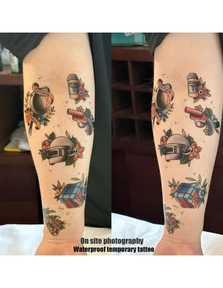 Tatuajes Temporales Retro Roarhowl - 51 Diseños Innovadores