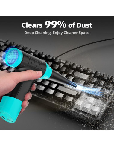 Limpiador de Aire Comprimido Anraye J02-BT-GP 150,000 RPM Verde