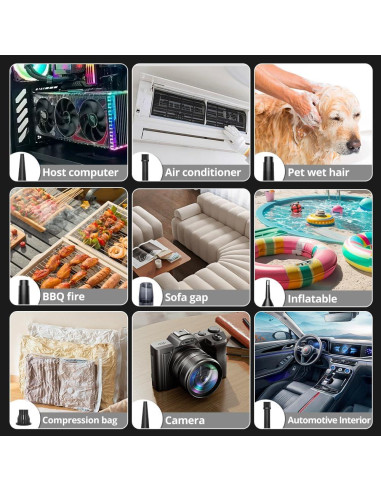 Limpiador de Aire Comprimido Anraye J02-BT-GP 150,000 RPM Verde