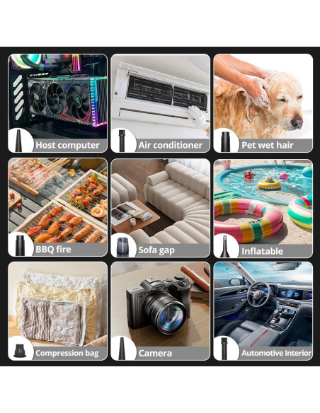 Limpiador de Aire Comprimido Anraye J02-BT-GP 150,000 RPM Verde Limpiador de Aire Comprimido Anraye J02-BT-GP 150,000 RPM Verde