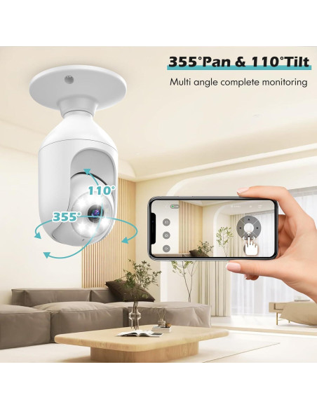 Cámara de Seguridad Inalámbrica Recacam F2D 2K - 2 Cuentas