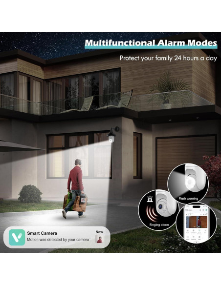 Cámara de Seguridad Inalámbrica Recacam F2D 2K - 2 Cuentas