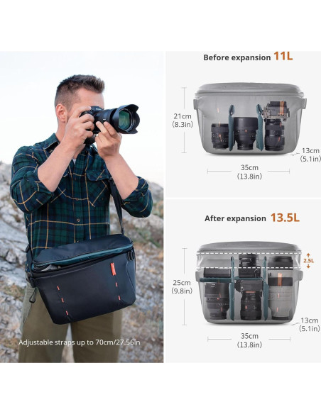 Bolsa de cámara PGYTECH OneMo Sling 11L-13L impermeable