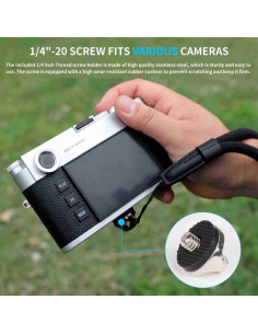 Correa de Muñeca para Cámara Keabroir CHS-M005UNIBLK - Algodón Suave 2