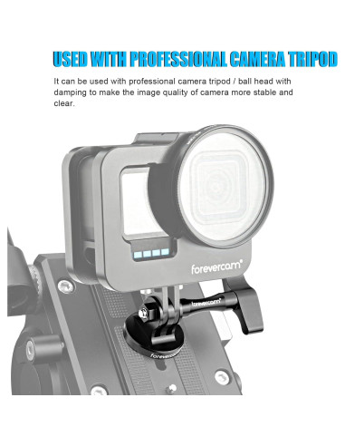 Adaptador de Trípode de Aluminio Forevercam para Cámaras de Acción