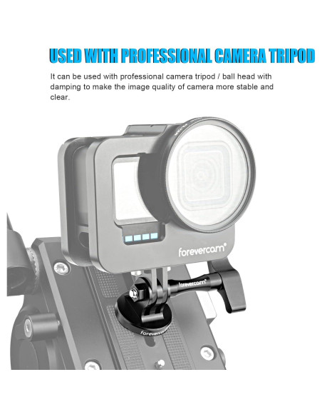 Adaptador de Trípode de Aluminio Forevercam para Cámaras de Acción