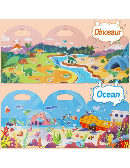 4 Libros de Pegatinas Espumosas iGetooy para Niños 2-4 Años