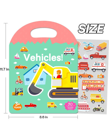 4 Libros de Pegatinas Espumosas iGetooy para Niños 2-4 Años