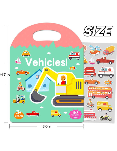 4 Libros de Pegatinas Espumosas iGetooy para Niños 2-4 Años