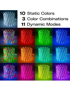 Luces de Cuerda LED WYZworks 7.62m 288 LEDs Control Remoto 2