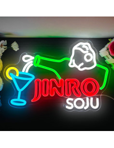 Letrero de Neón Jinro Soju Dimmable 25.5x38 cm para Bar 2