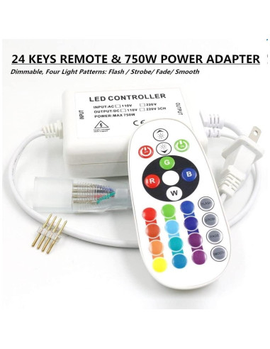 Tira de Luz LED Neón RGB SYMHMT 5m Regulable IP67