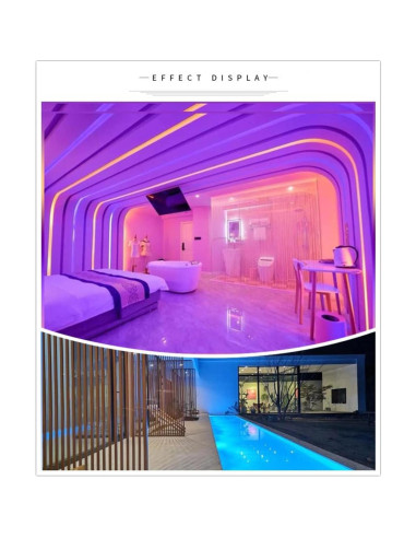 Tira de Luz LED Neón RGB SYMHMT 5m Regulable IP67