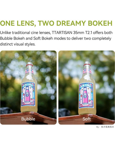 Lente Cine TTArtisan 35mm T2.1 para Fujifilm - Gran Apertura