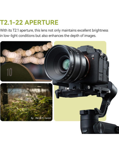 Lente Cine TTArtisan 35mm T2.1 para Fujifilm - Gran Apertura