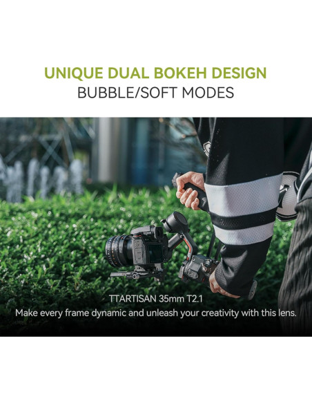 Lente Cine TTArtisan 35mm T2.1 para Fujifilm - Gran Apertura
