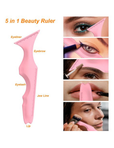 Plantillas de Delineador de Ojos URGINO 5 en 1 Reutilizables Rosa 2