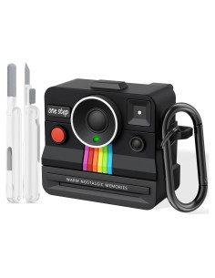 Funda de Silicona para AirPods 4 Kerle - Diseño Retro Negro