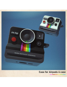 Funda de Silicona para AirPods 4 Kerle - Diseño Retro Negro 2