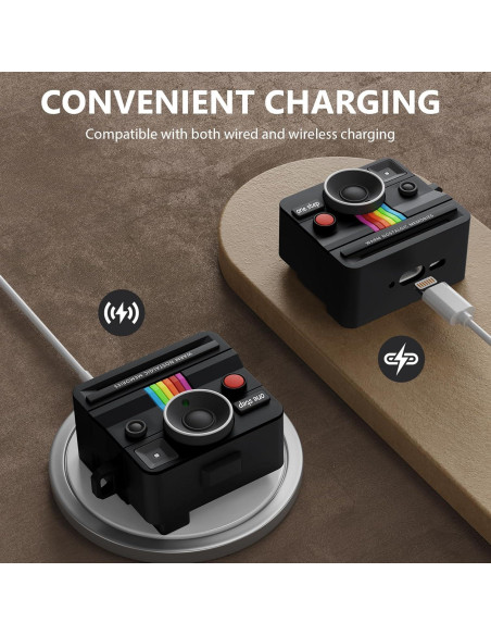 Funda de Silicona para AirPods 4 Kerle - Diseño Retro Negro