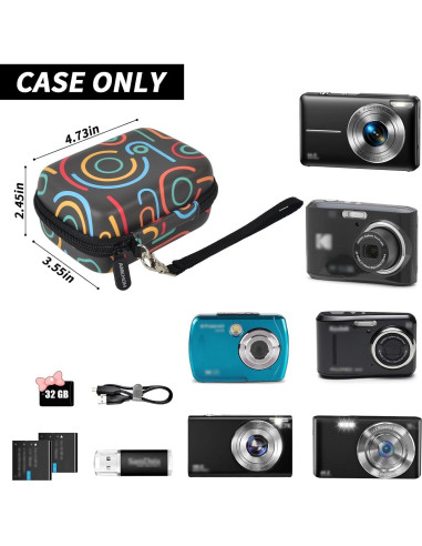 Funda de cámara digital ANKHOH negra para cámaras pequeñas