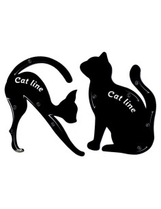 Plantillas de Eyeliner TailaiMei - 2 Piezas PVC Mate para Maquillaje