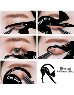 Plantillas de Eyeliner TailaiMei - 2 Piezas PVC Mate para Maquillaje 2