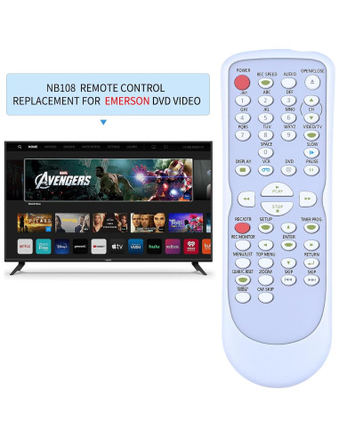 Control Remoto Reemplazo NB108UD para Sylvania/Emerson/Symphonic