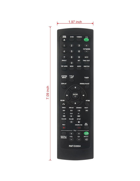 Control Remoto RMT-D255A Compatible Sony RDR-VX535 RDR-VX560
