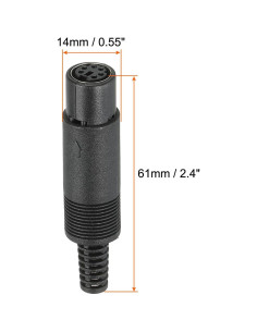 Conector S-Video Mini Hembra 7 Pines PATIKIL - Paquete de 2 2