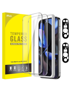 Protector de Pantalla JETech para Google Pixel 9 Pro - Vidrio Templado HD, Paquete de 2