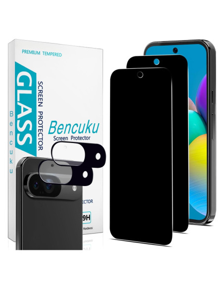 Protector de Pantalla Privado Bencuku para Google Pixel 9 2 Pack