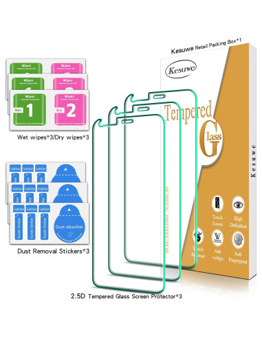 Protector de Pantalla Kesuwe para Google Pixel 4 Vidrio Templado 3-Pack
