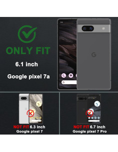 Funda TPU Google Pixel 7A con Purpurina y 2 Protectores 2