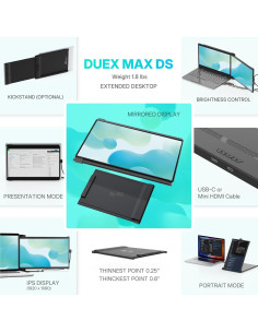 Monitor Portátil Mobile Pixels Duex Max DS 14.1" 1080P 2