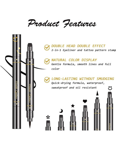 Conjunto de 6 Lápices de Sello Delineador LOKFAR Impermeable