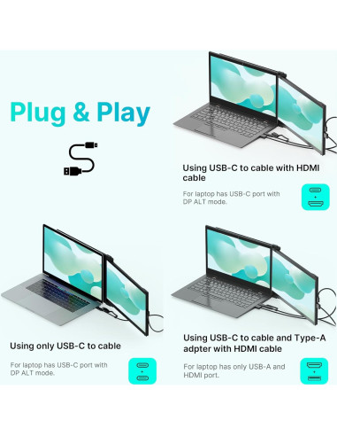 Monitor Portátil Mobile Pixels Duex Max DS 14.1" 1080P
