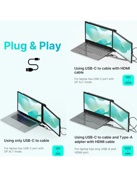 Monitor Portátil Mobile Pixels Duex Max DS 14.1" 1080P