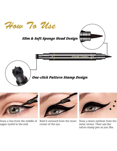 Conjunto de 6 Lápices de Sello Delineador LOKFAR Impermeable