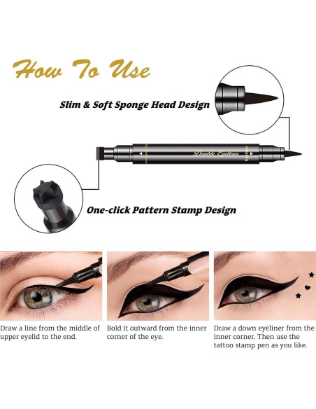 Conjunto de 6 Lápices de Sello Delineador LOKFAR Impermeable