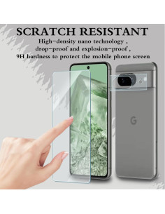 Protector de Pantalla Vidrio Templado + Funda TPU Google Pixel 8 2
