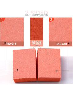 Bloques Pulidores de Uñas Maryton 180/240 Granos - 50 Unidades 2